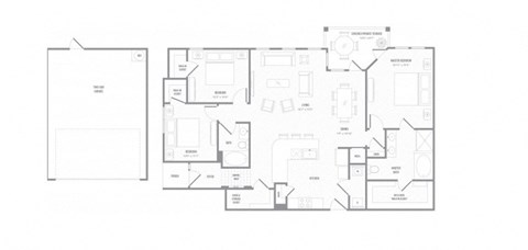MOL C1T floor plan at Reveal on the Lake, Rowlett